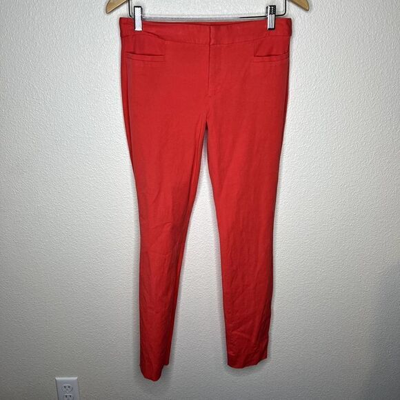 Banana Republic Skinny Bi-Stretch Sloan Ankle Dress Pants Red Orange Size 2L - Picture 2 of 8